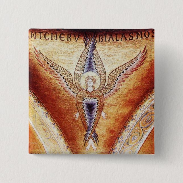 BADGE CARRÉ 5 CM MOSAIC ANGEL (Devant)