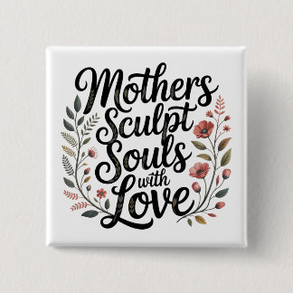 Badge Carré 5 Cm Mothers Sculpt Souls With Love