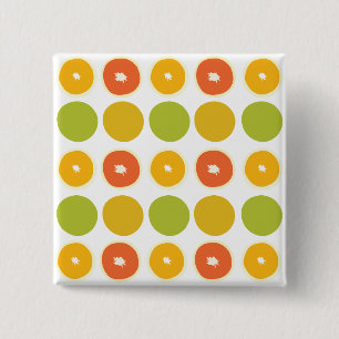 Badge Carré 5 Cm Motif alimentaire Oranges agrumes