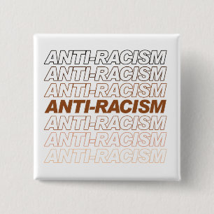 Badge Carré 5 Cm Motif anti-racisme