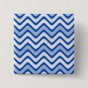 Badge Carré 5 Cm Motif bleu ondulé