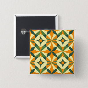 Badge Carré 5 Cm Motif décoratif rétro sans couture