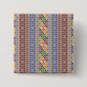 Badge Carré 5 Cm motif ethnique élégant
