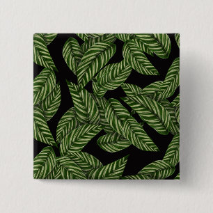 Badge Carré 5 Cm Motif Feuille tropical