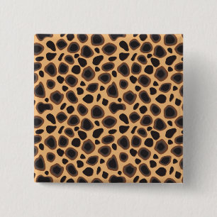 Badge Carré 5 Cm Motif guépard