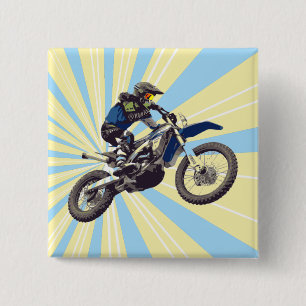 Badge Carré 5 Cm Motocross