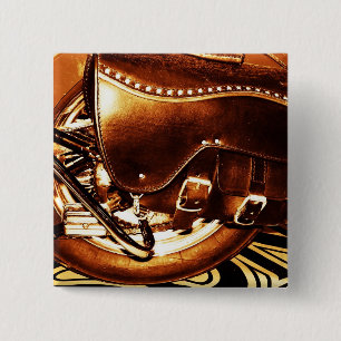 Badge Carré 5 Cm Motocyclette
