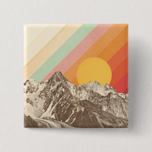 Badge Carré 5 Cm Mountainscape 1 % pipe% Florent Bodart