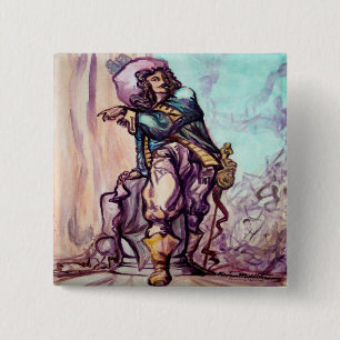 Badge Carré 5 Cm Mousquetaire