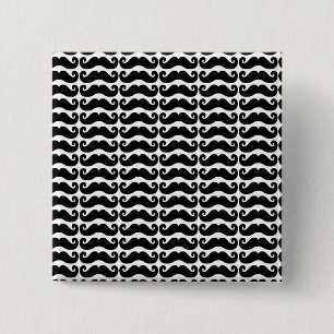 Badge Carré 5 Cm Moustache bouclée