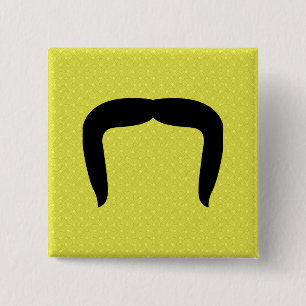 Badge Carré 5 Cm Moustache en fer à cheval