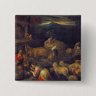 Badge Carré 5 Cm Moutons intérieurs ou cisaillants de ferme