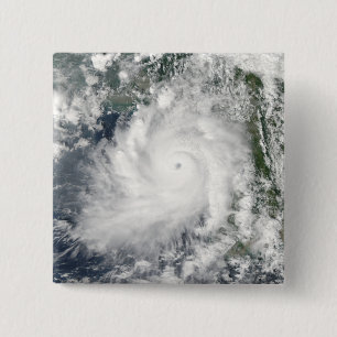 Badge Carré 5 Cm Mouvements de Giri de cyclone à terre au-dessus d
