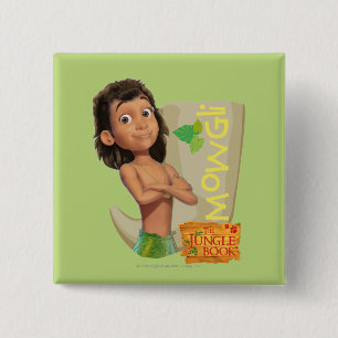 Badge Carré 5 Cm Mowgli 1