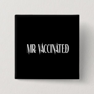 Badge Carré 5 Cm Mr. Vaccinated