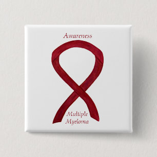 Badge Carré 5 Cm Multiple Myeloma Awareness Ribbon Custom Pins