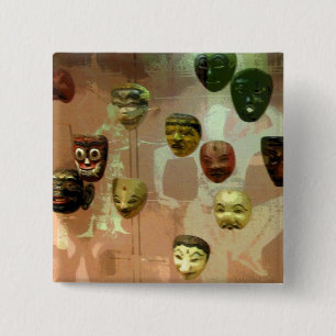 Badge Carré 5 Cm Mur de masques CB