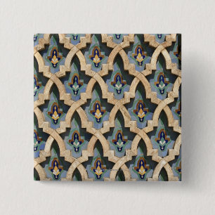 Badge Carré 5 Cm Mur de mosaïque, Hassan II Mosquée-Casablanca