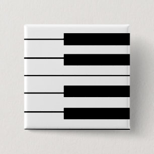 Badge Carré 5 Cm music-themed piano keys