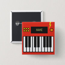 Musique clavier rouge orange personnalisée