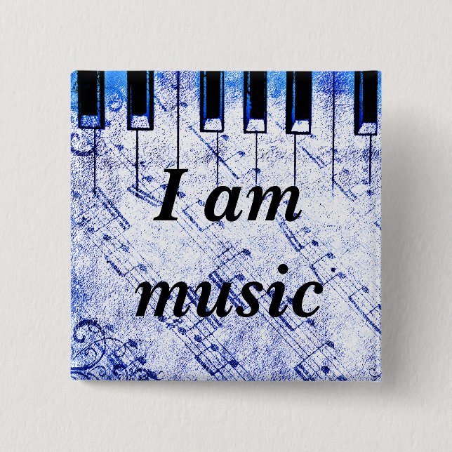 Badge Carré 5 Cm Musique Live_ (Devant)
