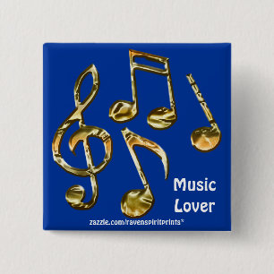 Badge Carré 5 Cm MUSIQUE LOVER Collection