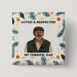 Badge Carré 5 Cm My Terrific Dad™ Button (Customize It!)
