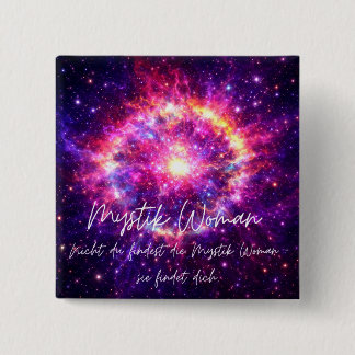 Badge Carré 5 Cm Mystik Woman Broche – Galactiquement belle