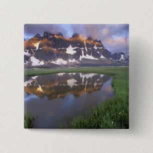 Badge Carré 5 Cm NA, Canada, Alberta, vallée de Tonoquin. Jasper