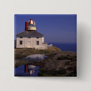 Badge Carré 5 Cm NA, Canada, Terre-Neuve, cap Spear. Ancien cap