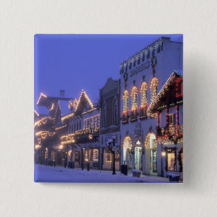 Badge Carré 5 Cm Na, Etats-Unis, Washington, Leavenworth. Rue