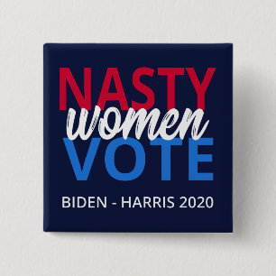 Badge Carré 5 Cm Nasty Women Vote II