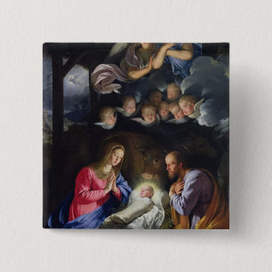 Badge Carré 5 Cm Nativité