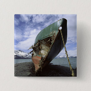 Badge Carré 5 Cm Naufrage sur le rivage