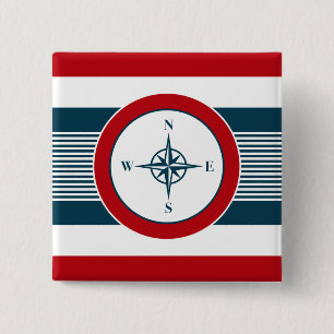 Badge Carré 5 Cm Nautical design