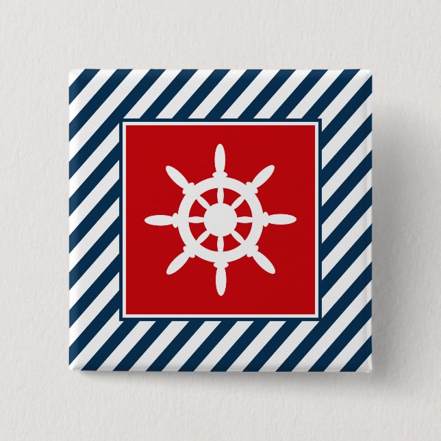 Badge Carré 5 Cm Nautical themed design (Devant)