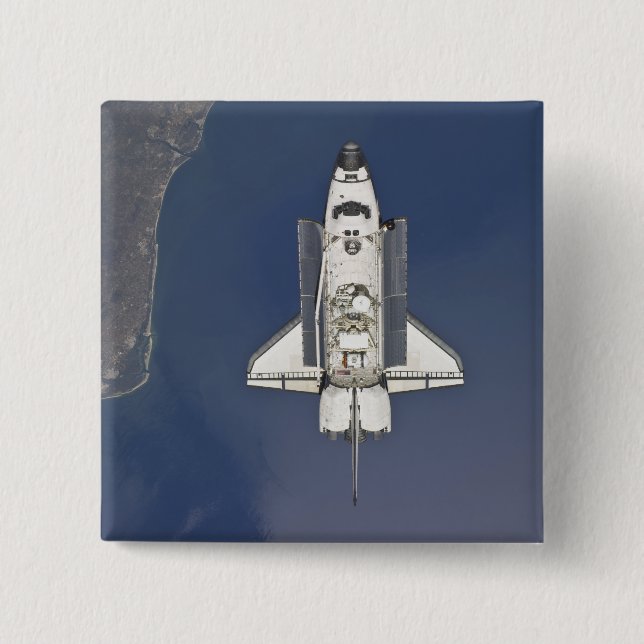Badge Carré 5 Cm navette spatiale Atlantis 5 (Devant)