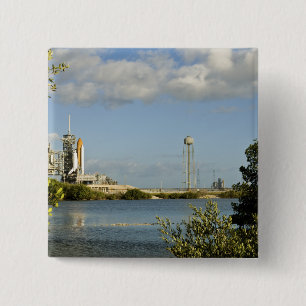 Badge Carré 5 Cm Navette spatiale Atlantis et Endeavour