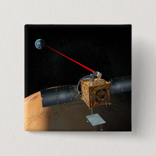 Badge Carré 5 Cm Navette spatiale de télécommunication de Mars