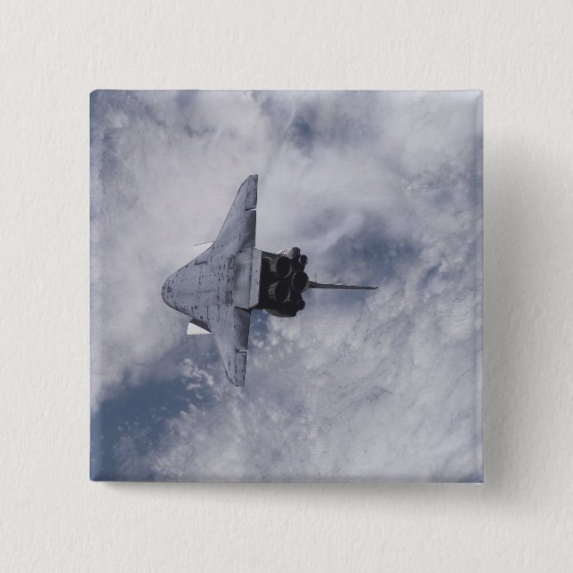 Badge Carré 5 Cm Navette spatiale Endeavor 21 (Devant)