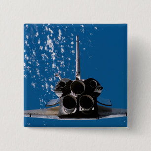Badge Carré 5 Cm Navette spatiale l'Atlantide