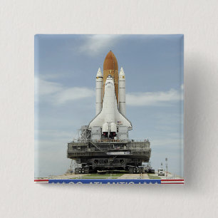 Badge Carré 5 Cm Navette spatiale l'Atlantide 2
