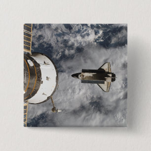 Badge Carré 5 Cm Navette spatiale l'Atlantide 3