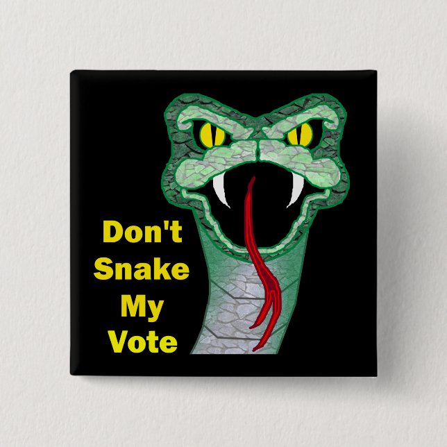 Badge Carré 5 Cm Ne serrez pas mon vote (Devant)