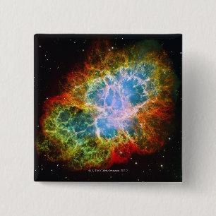 Badge Carré 5 Cm Nebula du crabe