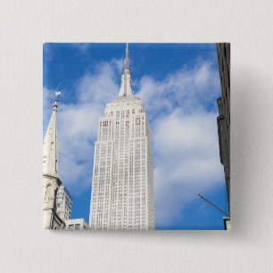 Badge Carré 5 Cm New York, New York, États-Unis - Une vue sur le ce