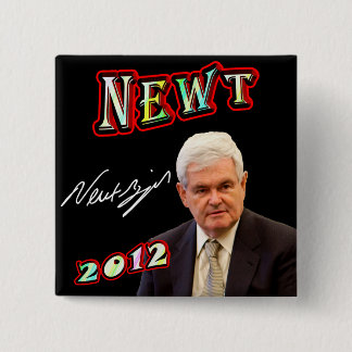 Badge Carré 5 Cm Newt Gingrich 2012