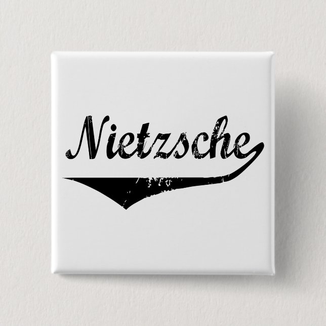 Badge Carré 5 Cm Nietzsche (Devant)