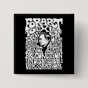 Badge Carré 5 Cm Nietzsche - art