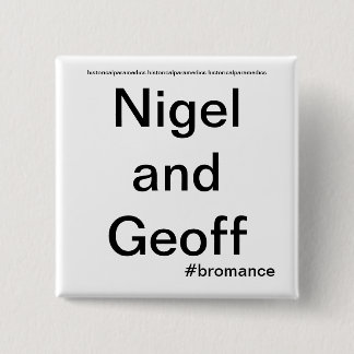 Badge Carré 5 Cm Nigel et Geoff - infirmiers historiques